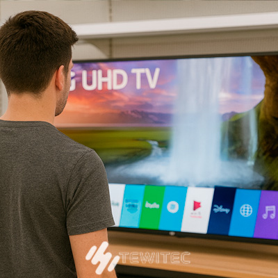 Experiência de cinema em casa garantida com a TV4k 50 polegadas LG elegante e moderna. TV4k 50 polegadas LG